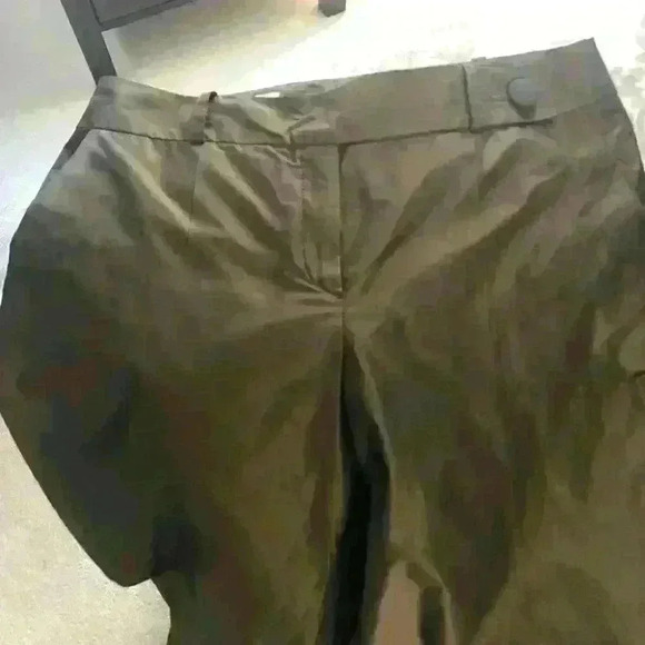 Laurel Pants Metallic Sheen Retro Wide  Leg Button Accent Bronze - Picture 5 of 12